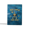 Custom Daughters of Sphinx Blue Leather Passport Wallet