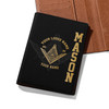 Custom Masonic Symbol Afterimage Leather Passport Wallet