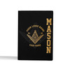 Custom Masonic Symbol Afterimage Leather Passport Wallet