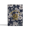 Custom Imperial Court Floral Blue White Leather Passport Wallet