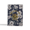 Custom Imperial Court Floral Blue White Leather Passport Wallet