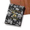 Custom Shriners Floral Black White Leather Passport Wallet