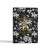 Custom Shriners Floral Black White Leather Passport Wallet