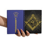 Custom All Seeing Eye Black Blue Leather Passport Wallet
