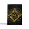 Custom All Seeing Eye Black Blue Leather Passport Wallet