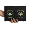 Custom OES Stars Black Leather Passport Wallet