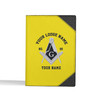 Custom Masonic Simple Black White Yellow Leather Wallet