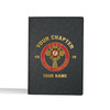 Custom Knights Templar Past Commander Brown Black Leather Passport Wallet