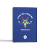Custom Name Order Of The Eastern Star Symbol White Blue Leather Passport Wallet