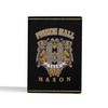 Custom Name Masonic Prince Hall Symbol Black Gold Leather Passport Wallet