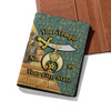 Custom Name Shriners Pyramid Egyptian Pattern Green Leather Passport Wallet