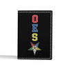 Custom Name Order Of The Eastern Star Face Masonic Black Leather Passport Wallet