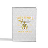 Custom Shriners Symbol Triangle Pattern White Leather Passport Wallet