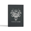 Custom Masonic Pyramid Grape Skull All Seeing Eye Black Leather Passport Wallet