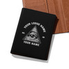 Custom Freemason Triangle All Seeing Eye Black Leather Passport Wallet