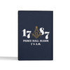 Custom Masonic Symbol Golden 1787 Prince Hall Dark Blue Leather Passport Wallet