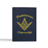 Custom Masonic Symbol 3 Degree Of Light Yellow Dark Blue Leather Passport Wallet