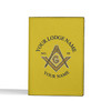 Custom Masonic Symbol 3 Degree Of Light Yellow Dark Blue Leather Passport Wallet