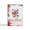 Custom Heroines Of Jericho Symbol Face Mask White Red Leather Passport Wallet