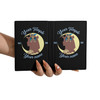 Custom Daughters of Sphinx Symbol Moon Woman Silhouette Leather Passport Wallet