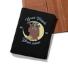 Custom Daughters of Sphinx Symbol Moon Woman Silhouette Leather Passport Wallet