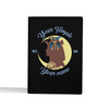 Custom Daughters of Sphinx Symbol Moon Woman Silhouette Leather Passport Wallet