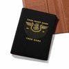 Custom Imperial Court Symbol Egyptian Wings Lines DOI Leather Passport Wallet