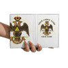 Custom Wings Down Scottish Rite 32° Masonic Simple Leather Passport Wallet