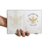 Custom Wings Up Scottish Rite 32° Mason Stars Pattern Leather Passport Wallet