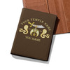 Custom Shriners Symbol Masonic Double Cobras Leather Passport Wallet