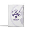 Custom Cryptic Masonry Symbol Masonic Background White Leather Passport Wallet
