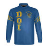 Personalized Court Name City State Anubis Egyptian Style Black Gold Long Sleeve Polo Shirt S-5XL
