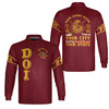 Personalized Court Name City State Anubis Egyptian Style Black Gold Long Sleeve Polo Shirt S-5XL