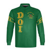 Personalized Court Name City State Anubis Egyptian Style Black Gold Long Sleeve Polo Shirt S-5XL