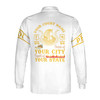 Personalized Court Name City State Anubis Egyptian Style Black Gold Long Sleeve Polo Shirt S-5XL