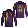 Personalized Court Name City State Anubis Egyptian Style Black Gold Long Sleeve Polo Shirt S-5XL
