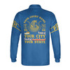 Personalized Court Name City State Anubis Egyptian Style Black Gold Long Sleeve Polo Shirt S-5XL