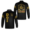 Personalized Court Name City State Anubis Egyptian Style Black Gold Long Sleeve Polo Shirt S-5XL