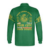 Personalized Court Name City State Anubis Egyptian Style Black Gold Long Sleeve Polo Shirt S-5XL