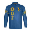 Anubis Egyptian Pharaoh Personalized Long Sleeve Polo Shirt, Custom Court Name City State Unisex Tops S-5XL