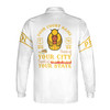 Custom DOI Zip , Anubis Egyptian Style, Personalized Court Name City State Long Sleeve Polo Shirt S-5XL
