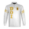 Custom DOI Zip , Anubis Egyptian Style, Personalized Court Name City State Long Sleeve Polo Shirt S-5XL