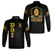 Custom DOI Zip , Anubis Egyptian Style, Personalized Court Name City State Long Sleeve Polo Shirt S-5XL