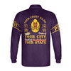 Anubis Egyptian Pharaoh Personalized Long Sleeve Polo Shirt, Custom Court Name City State Unisex Tops S-5XL