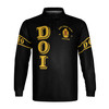 Anubis Egyptian Pharaoh Personalized Long Sleeve Polo Shirt, Custom Court Name City State Unisex Tops S-5XL