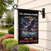 Personalized Patriotic Eagle Garden Flag  Family Name 250 Years 1776-2026