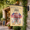 Personalized Patriotic Flower Garden Flag 250 Years 1776-2026 Family Name