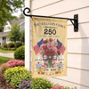 Personalized Patriotic Flower Garden Flag 250 Years 1776-2026 Family Name