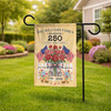 Personalized Patriotic Flower Garden Flag 250 Years 1776-2026 Family Name