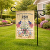 Personalized Patriotic Flower Garden Flag 250 Years 1776-2026 Family Name